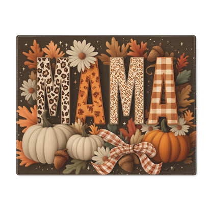Fall-Themed Mama Placemat, Autumn Decor for Moms, Thanksgiving Table Setting, Family Gatherings, Kitchen Dining Essentials