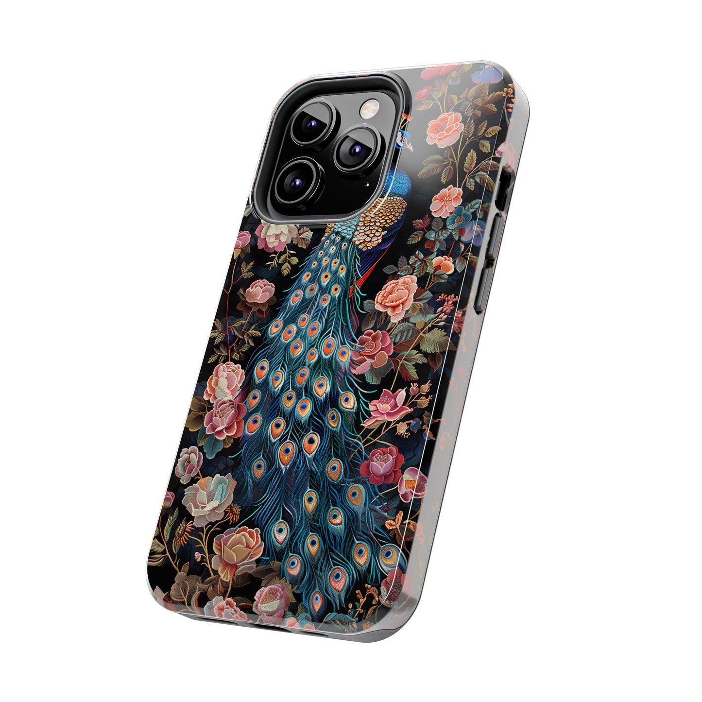 Art Deco Peacock Print in The Style of William Morris iPhone Tough Case