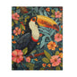 William Morris Inspired Tropical Toucan Puzzle Box (120, 252, 500-Piece) Family Jigsaw Puzzle, Puzzle Box Gift
