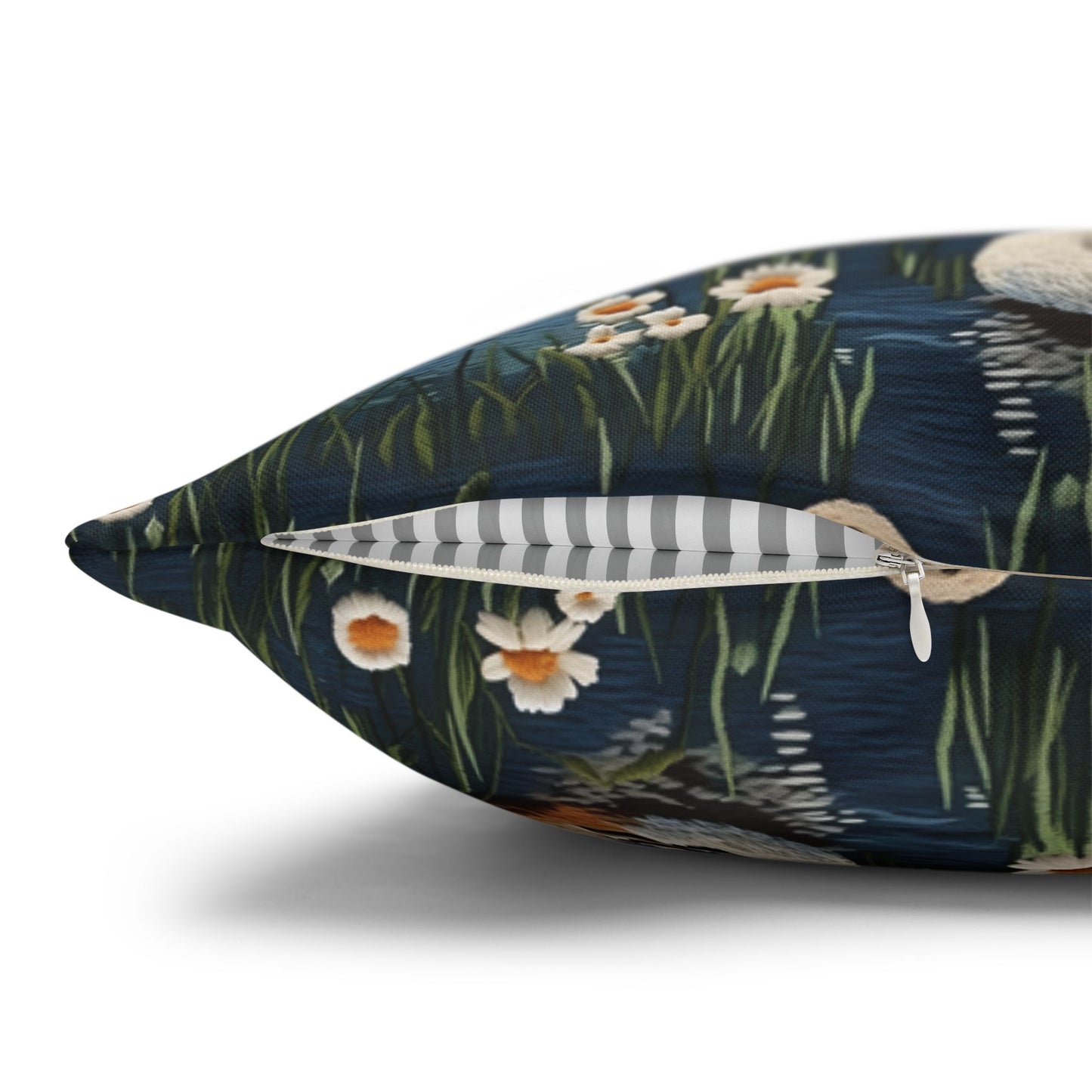 Woodland Duck Embroidery Pattern Pillowcase