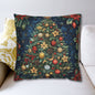 Christmas Tree Pillowcase, Holiday Throw Cushion, Festive Decor Gift, Elegant William Morris Inspired Design