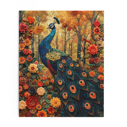 Art Deco Peacock Puzzle Box (120, 252, 500-Piece) Family Jigsaw Puzzle, Puzzle Box Gift For Her