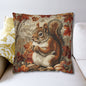 Woodland Brown Squirrel Fall Autumn Forest Decorative Pillowcase