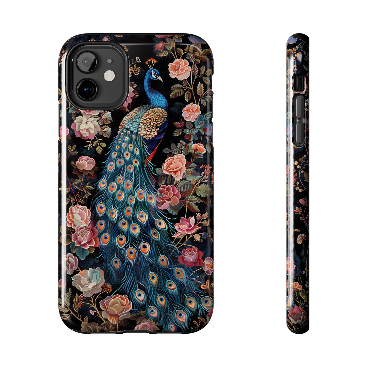 Art Deco Peacock Print in The Style of William Morris iPhone Tough Case