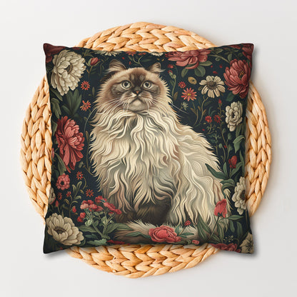 William Morris Inspired Botanicals Ragdoll Cat Pillowcase