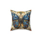 Blue Butterfly Decorative Pillow - Nature-Inspired Home Accent
