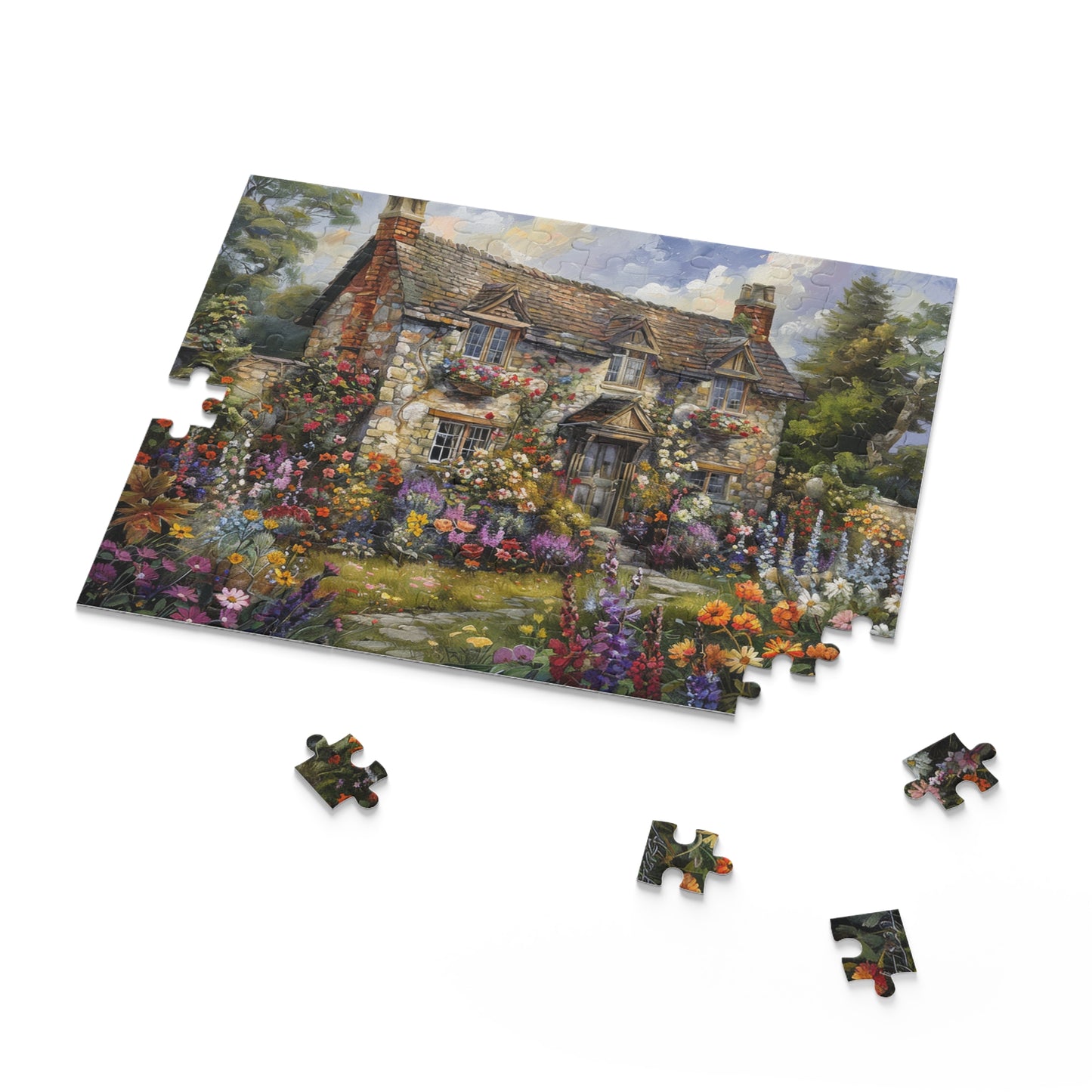 Vintage Victorian English Home in The Style William Morris Jigsaw Puzzle  (120, 252, 500-Piece) Gift-Ready Box, Adult Jigsaw Puzzle