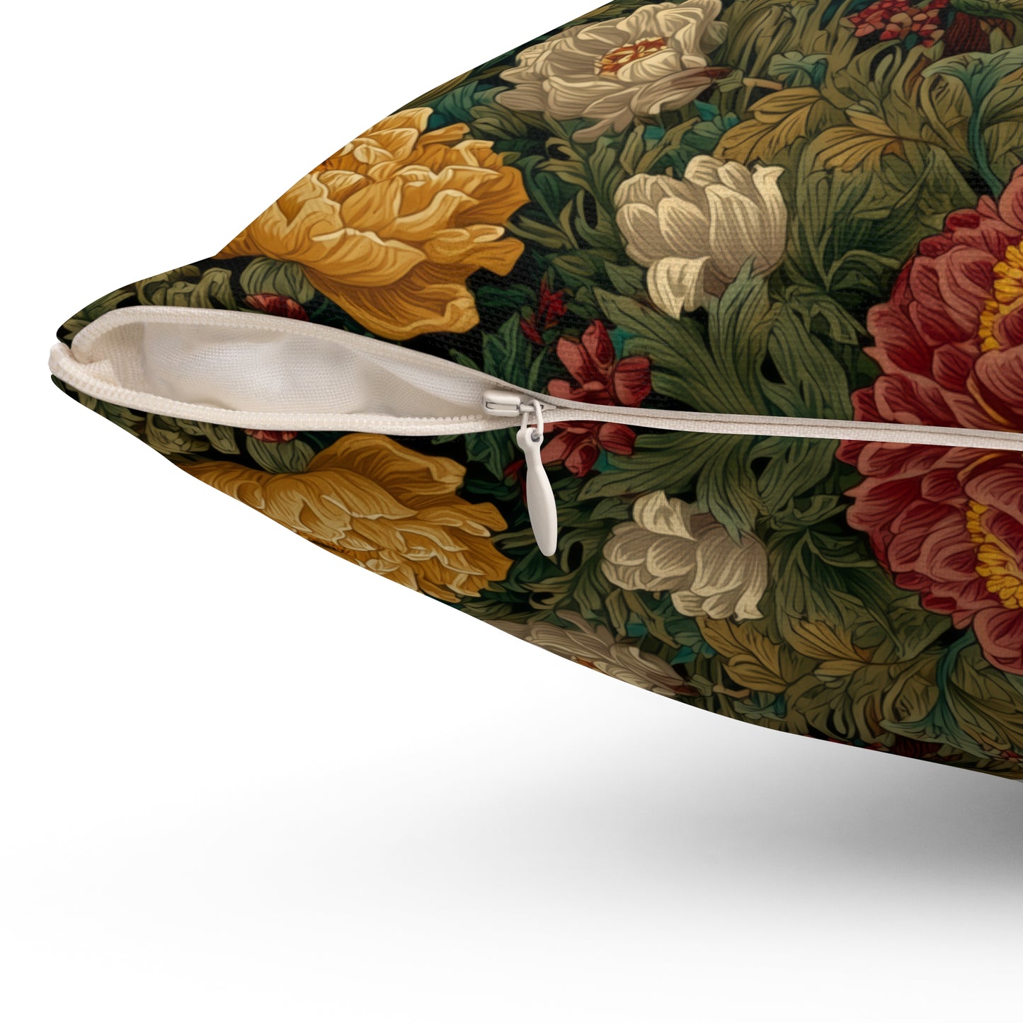 Majestic Elk Floral Pillow, William Morris Inspired Woodland Elf Decorative Pillow