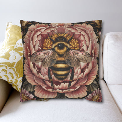 Bumblebee Pink Peony Pillowcase