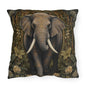 Elephant Outdoor Pillow, Safari Animal Throw Pillow, Jungle Botanical Cushion, Wildlife Decor, Rustic Nature Accent Pillow, Boho Safari Gift, Elephant Lover Pillow