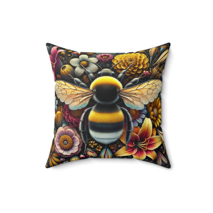 William Morris Wildflower Bumblebee Pillow: Floral Home Decor