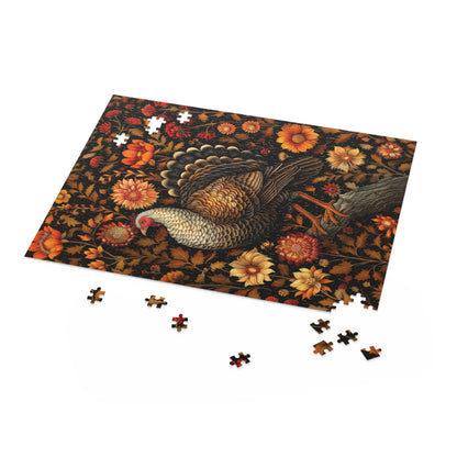 Jigsaw Puzzle, Turkey Fall Autumn 120 252 500-Piece Family Gift Box Puzzle, Thanksgiving Activity, Holiday Puzzle Game, Custom Photo Puzzle