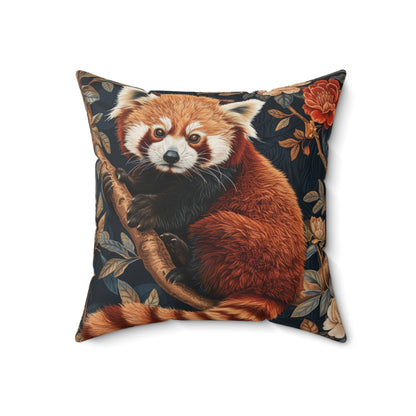 Cozy Red Panda Pillow, Forestcore Decorative Cushion, Animal Lover Gift, Home Decor, Nature Inspired Accent, Boho Style Pillow