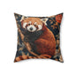 Cozy Red Panda Pillow, Forestcore Decorative Cushion, Animal Lover Gift, Home Decor, Nature Inspired Accent, Boho Style Pillow