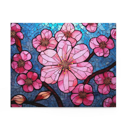 Stained Glass Cherry Blossom Jigsaw Puzzle (120, 252, 500-Piece)  Gift-Ready Box, Adult Jigsaw Puzzle, Gift Him Her