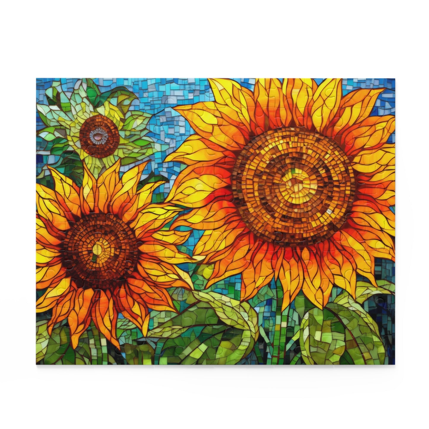 Sunflower Field Stained Glass Jigsaw Puzzle (120, 252, 500-Piece)  Gift-Ready Box, Adult Jigsaw Puzzle, Gift Him Her
