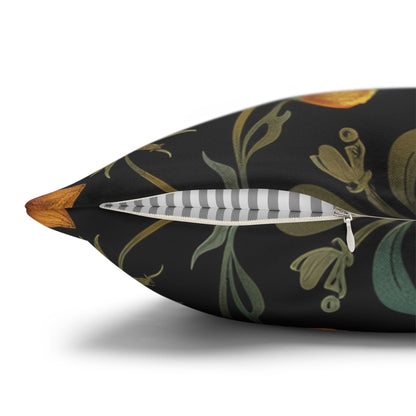William Morris Inspired Monarch Butterfly Pillowcase, Decorative Monarch Butterfly