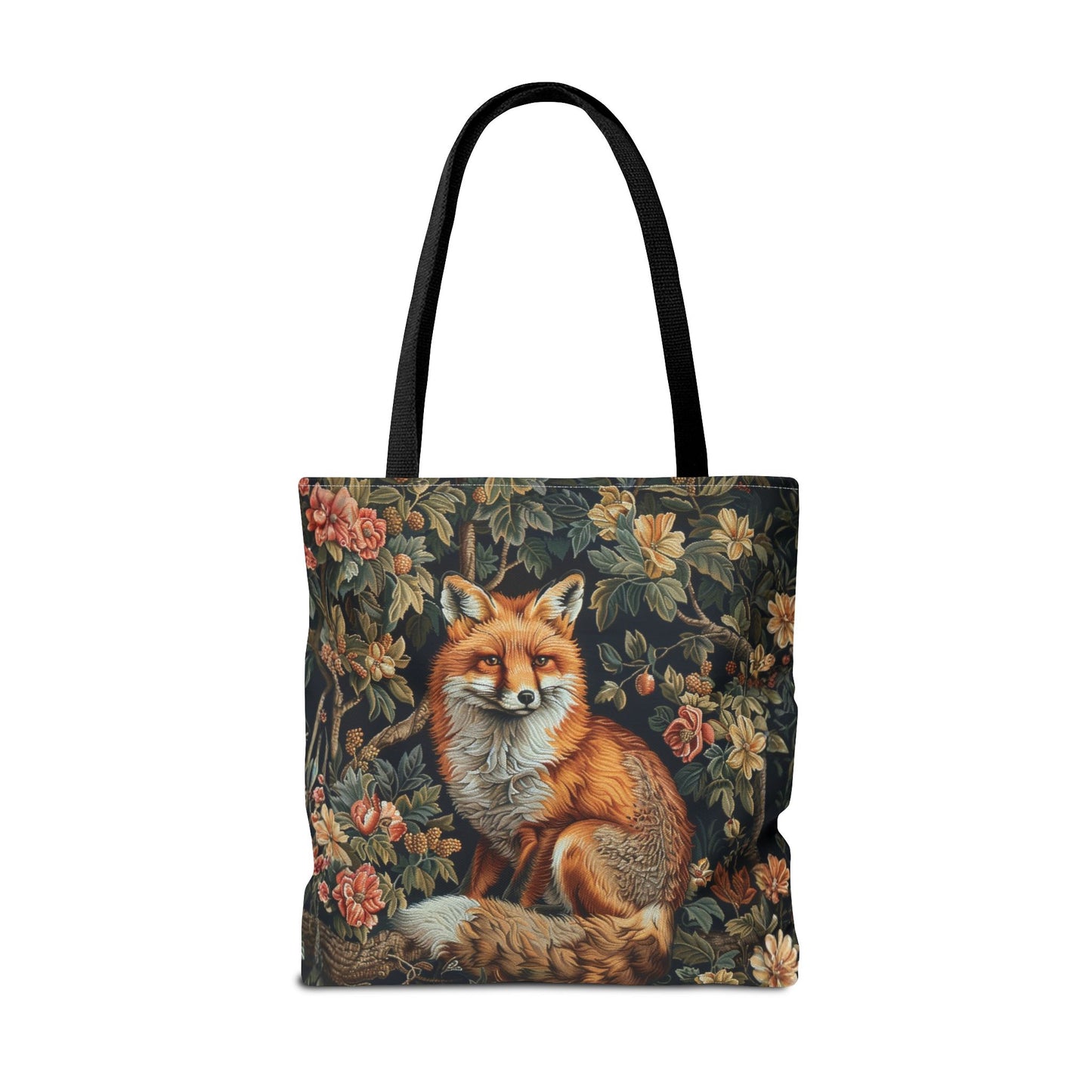 Forest Fox Tote Bag | William Morris Inspired | Hedgehog Floral Tote Bag, Eco-Friendly Carryalllogo