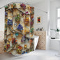 Vibrant Floral Shower Curtain - Elegant Bathroom Decor, Bohemian Style, Holiday Gift Idea, Home Makeover, Nature-Inspired Design