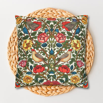 Vintage Pattern Rose And Bird Pillowcase