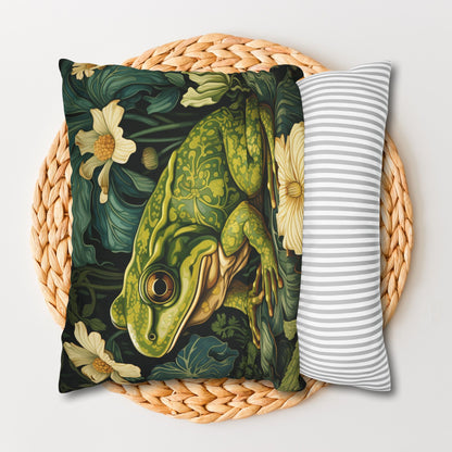 William Morris Inspired Forest Frog Pillowcase