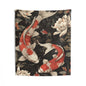 Tapestry of Japanese Koi Fish | William Morris Medieval Style Wall Art | Cottagecore Hanging and Home Decor