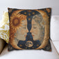 Celestial Embrace Pillow case| Moon & Sun Decor, Astrology Home Accent, Cozy Gift for Astrology Lovers, Living Room Cushion, Boho Pillow