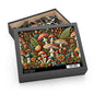 Whimsical Wild Mushroom Puzzle for Nature Enthusiasts (120, 252, 500, 1000-Piece) Charming Floral and Mushroom Design, Adult Puzzle Gift