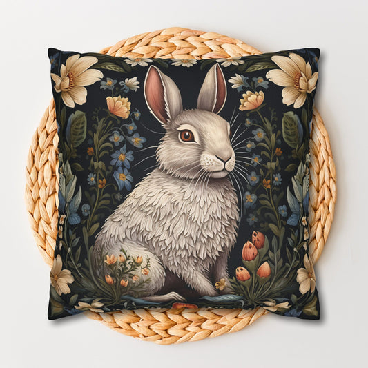 Botanical Bunny William Morris Inspired Vintage Pillowcase