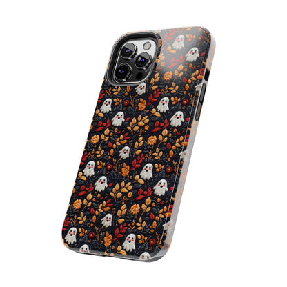 Cute Ghost Fall Leaves Halloween iPhone Tough Case Gift