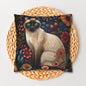 William Morris Inspired Siamese Cat Flower Garden Pillowcase