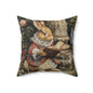 William Morris Inspired Rococo Peter The Rabbit Vintage Book Pillow