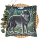 Wolf Design Square Pillowcase, Nature Decor, Wildlife Home Accent, Cozy Gift for Animal Lovers, Rustic Living Room Decor