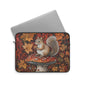 Squirrel In A Leafy Paradise Fall Season Laptop Sleeve, William Morris Design, Protective Case, Gift for Nature Lovers