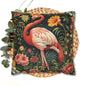 ropical Flamingo Throw Pillowcase: Morris Inspired Floral Decor