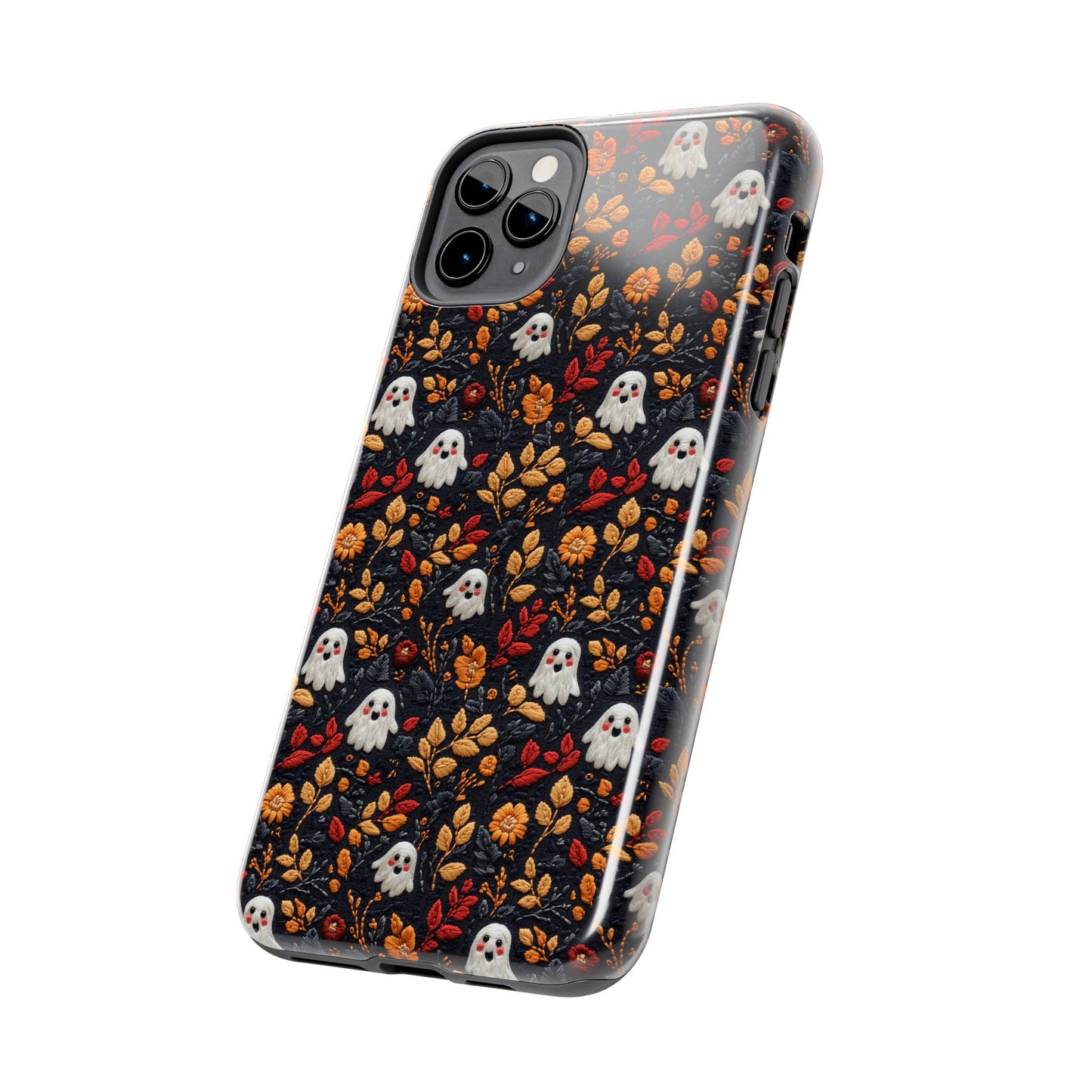 Cute Ghost Fall Leaves Halloween iPhone Tough Case Gift