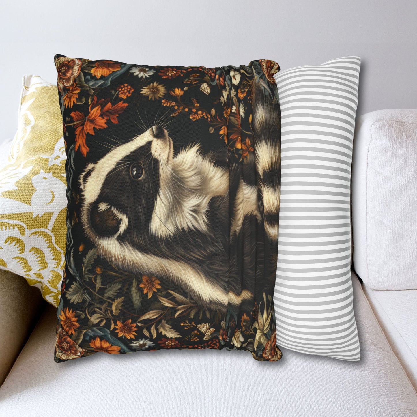 William Morris Inspired Botanical Skunk PillowCase