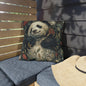 Sleeping Panda Floral Outdoor Pillow, Panda Bear Throw Pillow, Cute Animal Cushion, Botanical Accent Pillow, Nursery Decor Pillow, Panda Lover Gift