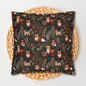 Woodland Foxes Embroidery-Style Pillowcase