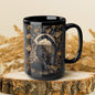 Black Mug - Woodland Elegance Badger Nature Lover Tea Cup