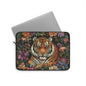 William Morris Inspired Botanical Tiger | Laptop Sleeve Tiger Neoprene Laptop Case | Office Accessories Gift