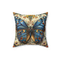 Blue Butterfly Decorative Pillow - Nature-Inspired Home Accent