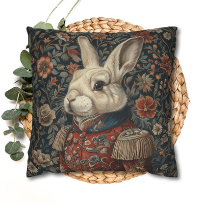 Christmas Nutcracker Rabbit Pillowcase: William Morris Inspired Holiday Decor