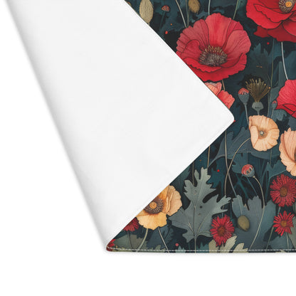 Floral Poppy Placemat, Vibrant Table Decor for Summer Gatherings