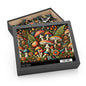 Whimsical Wild Mushroom Puzzle for Nature Enthusiasts (120, 252, 500, 1000-Piece) Charming Floral and Mushroom Design, Adult Puzzle Gift