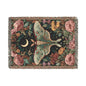 Luna Moth & Crescent Moon Woven Blanket, Floral Boho Tapestry Throw looks, Celestial Nature-Inspired Home Decor