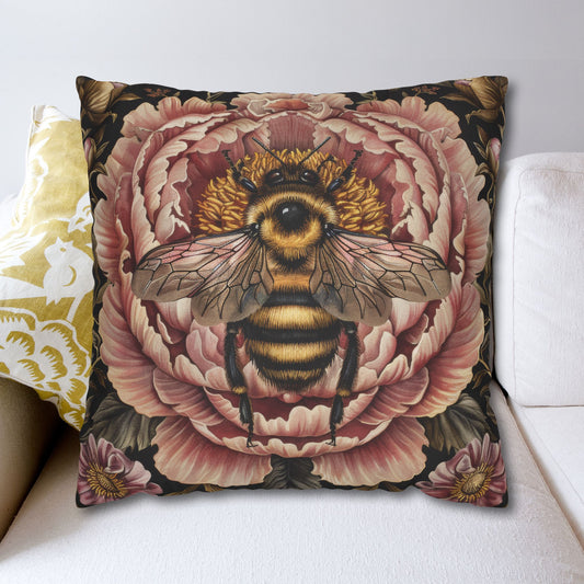 Bumblebee Pink Peony Pillowcase