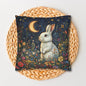 Rabbit Moon Wildflowers William Morris Inspired Pillowcase