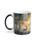 Misty Sunrise Forest Heat-Reveal Mug | Color-Changing Woodland Landscape Cup, Nature Morning Gift, 11oz