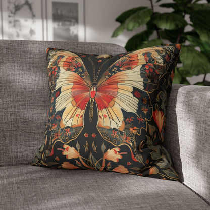 Enchanting Butterfly Woodland Blossoms Floral Botanical Pillowcase